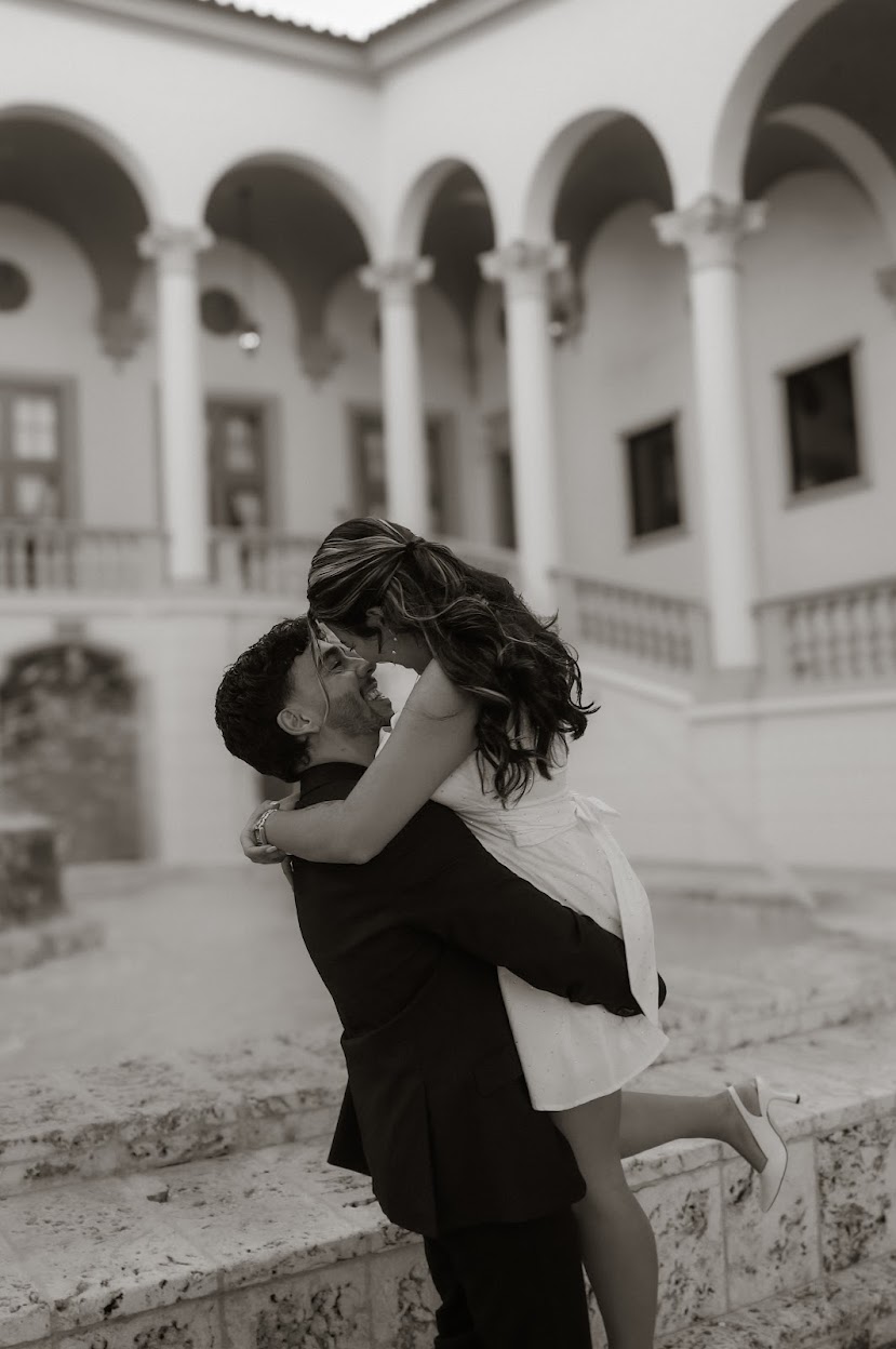 Classic black and white moment