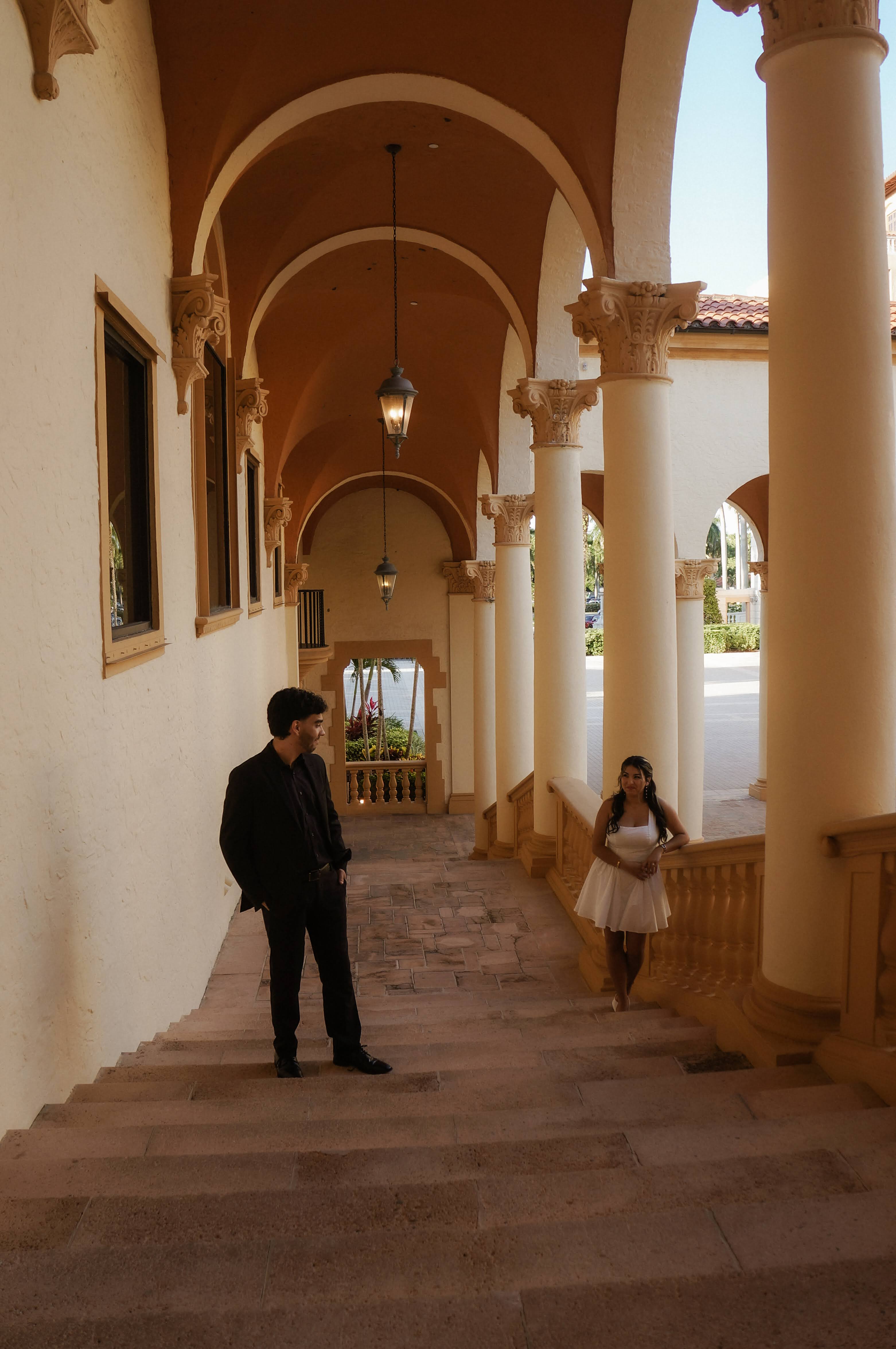 Zamirah and Adriel gazing at each other